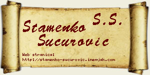 Stamenko Šućurović vizit kartica